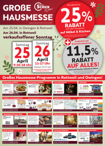 Wohn Schick Prospekt - Hausmesse