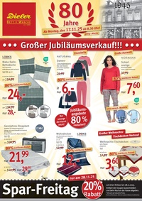 Dieler Prospekt - Großer Jubiläumsverkauf