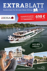 Hauser Reisen Prospekt - Hauser Extrablatt 65