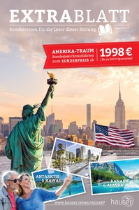 Hauser Reisen Prospekt - Extrablatt 