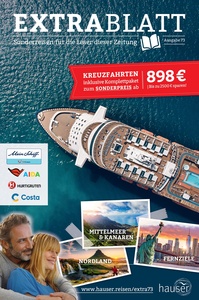 Hauser Reisen Prospekt - Extrablatt