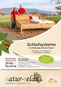 Natur-Relax Prospekt - Hausmesse - Schlafsysteme