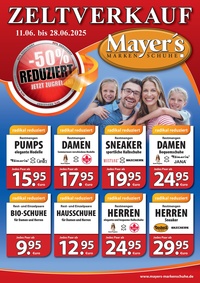 Mayer’s Markenschuhe Prospekt - Zeltverkauf