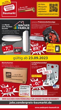 Sonderpreis Baumarkt Prospekt - Angebote ab 23.09.