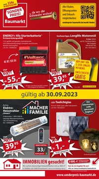 Sonderpreis Baumarkt Prospekt - Angebote ab 30.09.