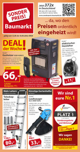Sonderpreis Baumarkt Prospekt - ...da, wo den Preisen ordentlich eingeheizt wird!