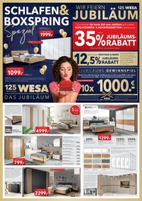 WESA Einrichtungshaus Prospekt - Schlafen & Boxspring