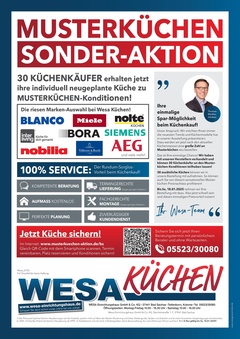 WESA Einrichtungshaus Prospekt - Musterküchen Sonder-Aktion