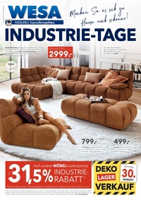 WESA Einrichtungshaus Prospekt - Industrie-Tage
