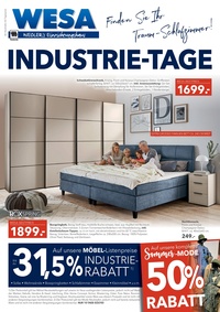 WESA Einrichtungshaus Prospekt - Industrie-Rabatt