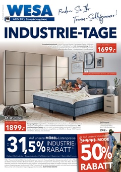 WESA Einrichtungshaus Prospekt - Industrie-Rabatt