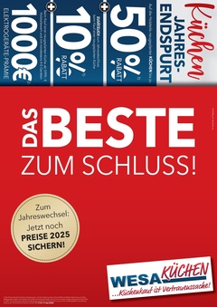 WESA Einrichtungshaus Prospekt - Das Beste zum Schluss! - Seite 1