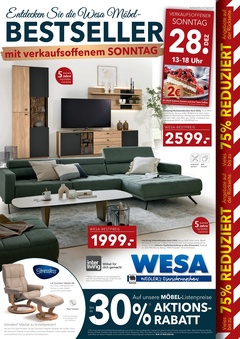 WESA Einrichtungshaus Prospekt - Bestseller - Seite 1