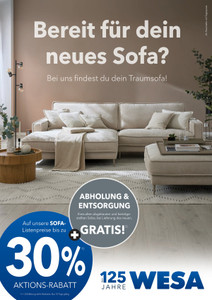WESA Einrichtungshaus Prospekt - Bereit für dein neues Sofa?