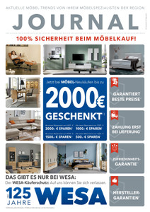 WESA Einrichtungshaus Prospekt - Angebote ab 11.04.