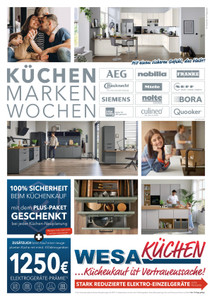 WESA Einrichtungshaus Prospekt - Küchen Marken Wochen