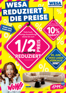 WESA Einrichtungshaus Prospekt - Wesa reduziert
