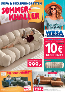 WESA Einrichtungshaus Prospekt - Sofa-Betten-Wochen 