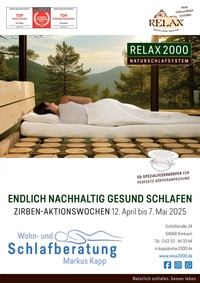 Wohn- und Schlafberatung Markus Kapp Prospekt - Relax 2000 - Naturschlafsystem