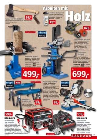 Vorschau des BAUHAUS Prospekts - Für Heimwerker, Seite 27