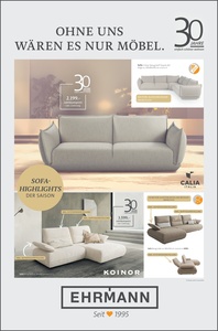 Ehrmann Prospekt - Sofa-Highlights der Saison