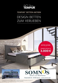 Somnos Prospekt - Tempur - Designbetten zum Verlieben
