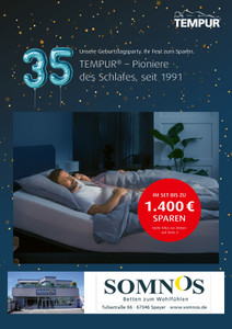 Somnos Prospekt - Tempur - 35 Jahre