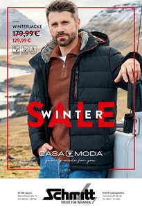 Schmitt - Mode für Männer Prospekt - Casa Moda Winter Sale