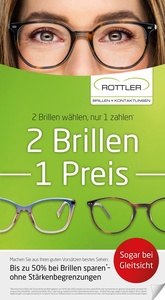 ROTTLER Prospekt - 2 Brillen 1 Preis