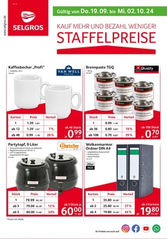 SELGROS Prospekt - Staffelpreise