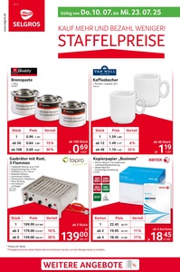 SELGROS Prospekt - Staffelpreise