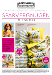Bettenhaus Schlenker-Kayser Prospekt - SPARVERGNÜGEN im Sommer