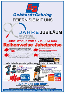 Gebhard + Gehring Prospekt - 90 Jahre Jubiläum