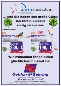 Gebhard + Gehring Prospekt - 90 Jahre Jubiläum
