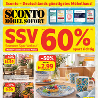 Sconto Möbel Prospekt - Sommerschlussverkauf Angebote