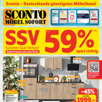 Sconto Möbel Prospekt - Sommerschlussverkauf Angebote