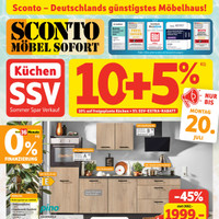 Sconto Möbel Prospekt - Sommerschlussverkauf Angebote