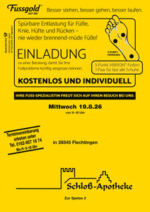 Fussgold Prospekt - Fußgold Einladung 19.08.2026