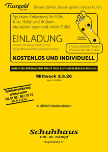 Fussgold Prospekt - Fussgold Veranstaltung 02.09.2026