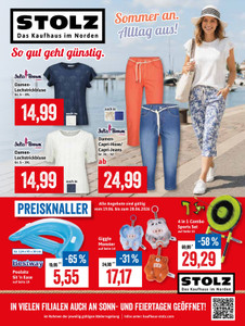 Kaufhaus Stolz Prospekt - Sommer an. Alltag aus