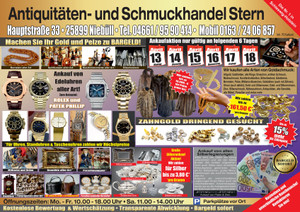 Goldankauf Prospekt - Machen Sie Ihr Gold und Pelze zu BARGELD!