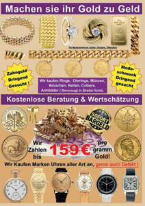 Goldankauf Prospekt - Gold/Antiquitäten Gomann
