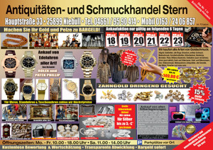 Goldankauf Prospekt - Machen Sie Ihr Gold und Pelze zu Bargeld