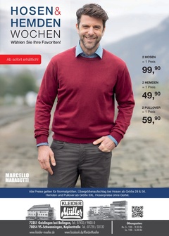 Kleider Müller Prospekt - Hemden & Hosen Wochen - Seite 1