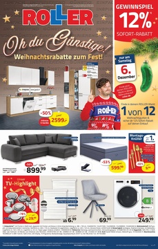 ROLLER Prospekt - Weihnachtsrabatte zum Fest!
