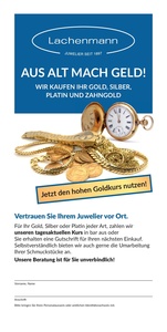 Juwelier Lachenmann Prospekt - Aus Alt mach Geld!