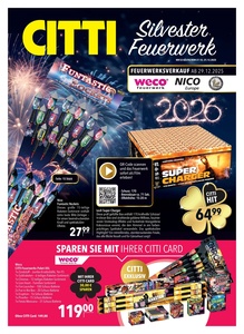 CITTI Markt Prospekt - Silvester Feuerwerk