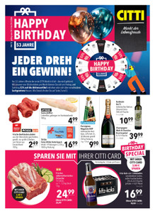 CITTI Markt Prospekt - Happy Birthday 53 Jahre