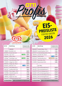 CITTI Markt Prospekt - Eis-Preisliste 2026