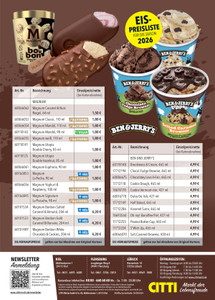 CITTI Markt Prospekt - Eis-Preisliste 2026 - Seite 2